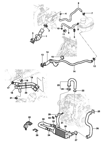 Imagem de Arrefecimento do motor diesel - Sedan/Hatch/Pick-up