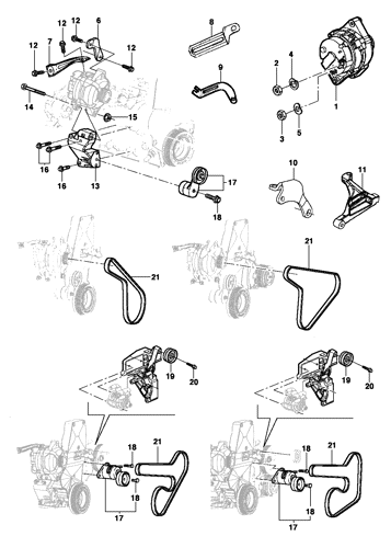 Imagem de Fixação do alternador Sedan/Hatch/Pick-up