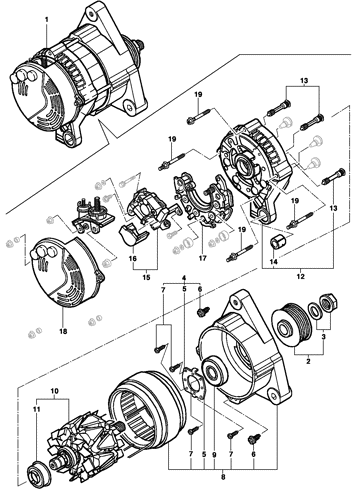 Imagem de Alternador 90A DENSO