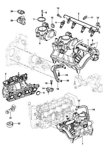 Imagem de Coletor de admissão 1.0 e 1.8  gasolina/álcool 8 válvulas - 3a geração 