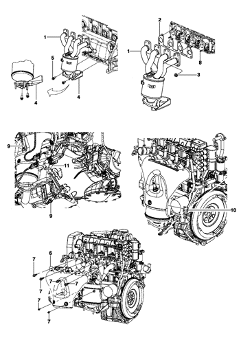 Imagem de Coletor de escapamento - motor 3ª geração