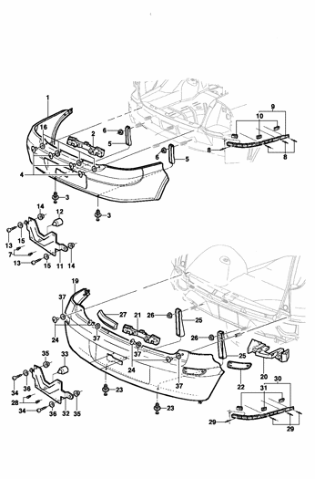 Imagem de Pára-choque traseiro - Sedan/Hatch