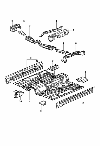 Imagem de Assoalho dianteiro - Sedan/Hatch/Pick-up