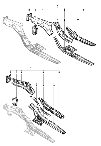 Imagem de Longarinas dianteiras - Sedan/Hatch/Pick-up