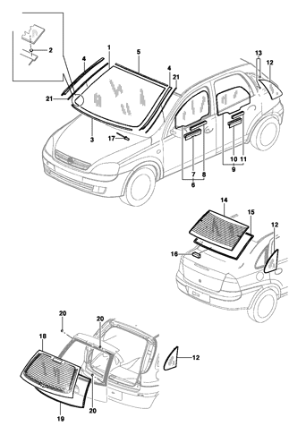 Imagem de Vidros - Sedan/Hatch