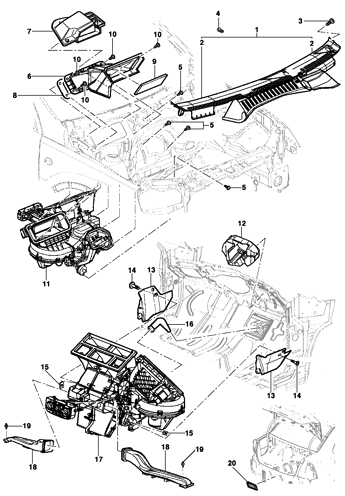 Imagem de Sistema de ventilação - Sedan/Hatch/Pick-up