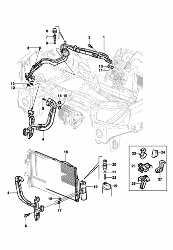 Imagem de Linha do ar condicionado motor diesel - Sedan/Hatch/Pick-up