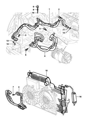 Imagem de Linha do ar condicionado motor diesel - Meriva