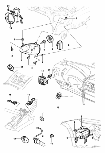 Imagem de Farol e interruptores dianteiro - Sedan/Hatch/Pick-up