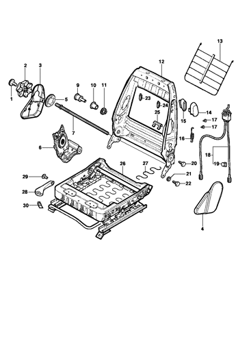 Imagem de Mecanismo do banco dianteiro - Sedan/Hatch/Pick-up