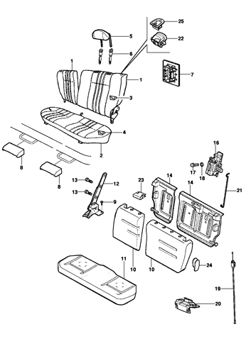 Imagem de Banco traseiro inteiriço com encosto dividido - Sedan/Hatch