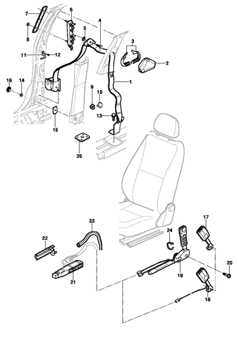 Imagem de Cinto de segurança dianteiro - Sedan/Hatch