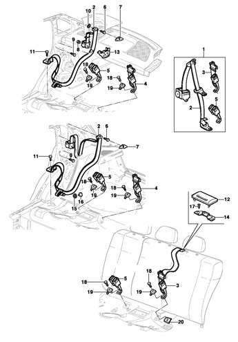 Imagem de Cinto de segurança traseiro - Sedan/Hatch