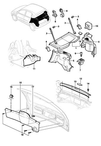 Imagem de Acabamento do compartimento de cargas - Hatch