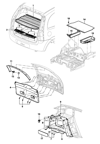 Imagem de Acabamento do compartimento de cargas - Meriva