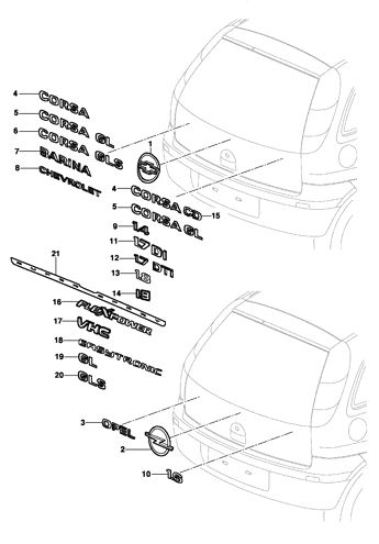 Imagem de Emblemas e decalque traseiro - Hatch