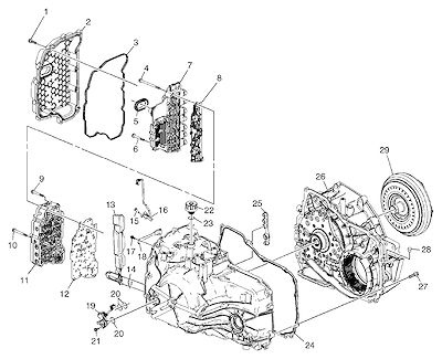 Imagem de Transmissão automática MH8 com caixa, válvulas, sensores e kits de vedação