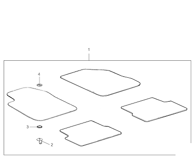 Imagem de Pacote de tapetes e acessórios para assoalho em carpete e PVC