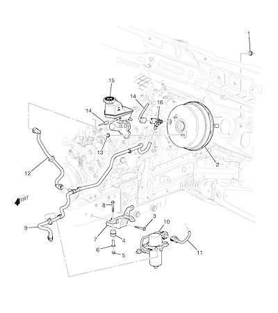 Imagem de Servomotor do freio e cilindro mestre (LT4/6.2-6) com componentes hidráulicos e elétricos