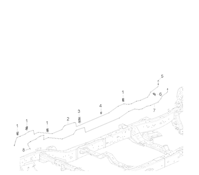 Imagem de Tubulações e componentes do sistema de freio dianteiro com válvulas moduladoras