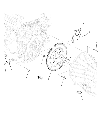 Imagem de Fixação do motor e transmissão automática LT4/6.2-6