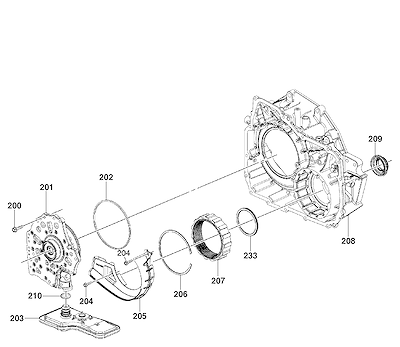 Imagem de Transmissão automática com conversor de torque, bomba e alojamento do fluido