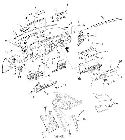 Imagem de Painel de instrumentos e acabamento (2011) com controle rádio e saídas de ar