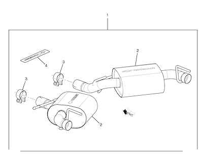 Imagem de Sistema de escapamento traseiro com kit silencioso instalado pela concessionária (2)