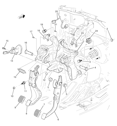 Imagem de Pedal freio e embreagem para transmissão manual (2012)