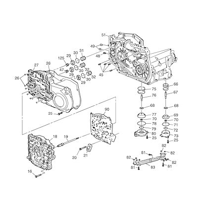 Imagem de Transmissão automática 4T45-E (2009–2010) caixa e peças relacionadas