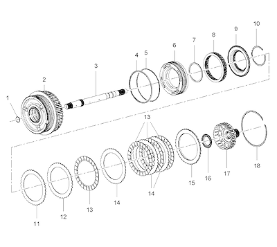 Imagem de Transmissão automática conjunto embreagem 4-5-6 (2012) geração 1