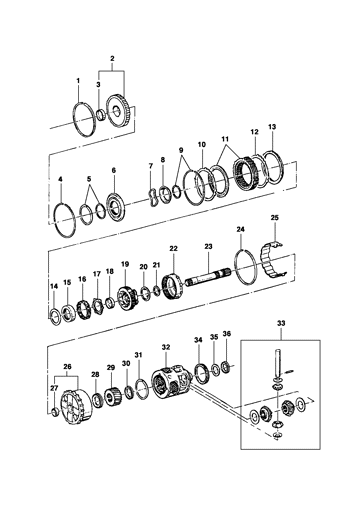 Imagem de Embreagens da baixa e ré da transmissão automática
