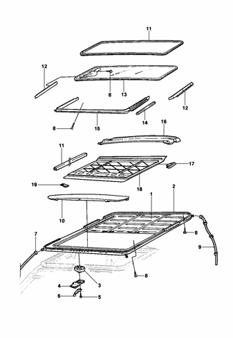 Imagem de Teto solar c/ acionamento manual