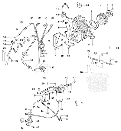 Imagem de Unidade de injeção e bomba injetora do motor diesel LK6