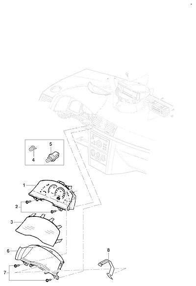 Imagem de Instrumentos do painel e componentes para Meriva