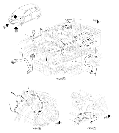 Imagem de Módulo de controle do motor e cabos de aterramento (2017–2021)