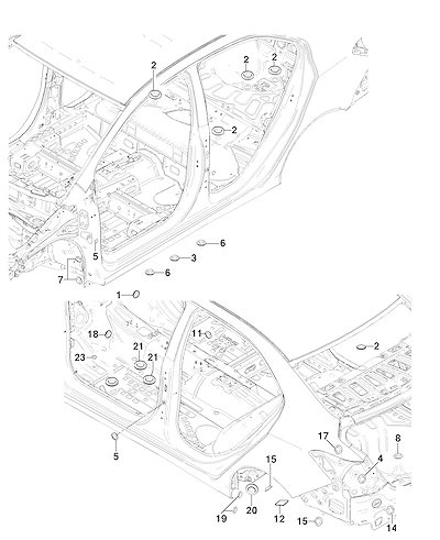 Imagem de Bujões e orifícios para drenagem e vedação da carroceria (20–46 mm)