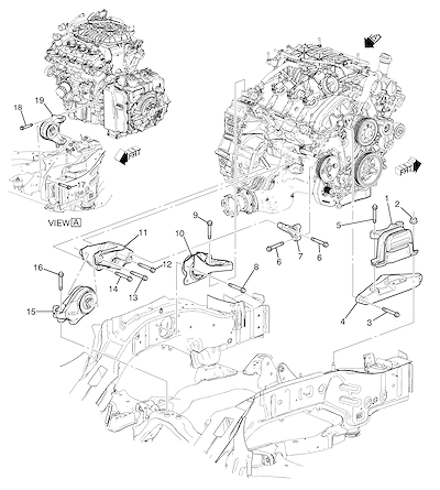 Imagem de Montagem do motor e transmissão (LF1/3,0Y, MHJ)