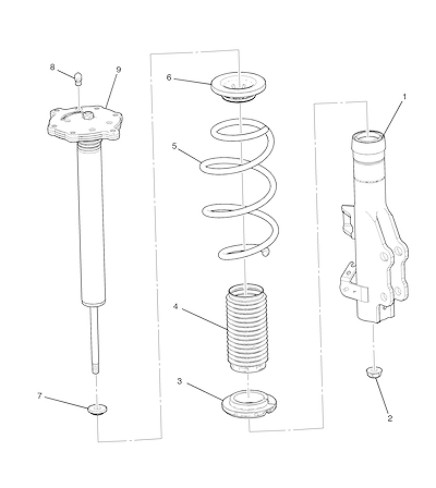 Imagem de Conjunto e peças da suspensão dianteira para sistema FEA