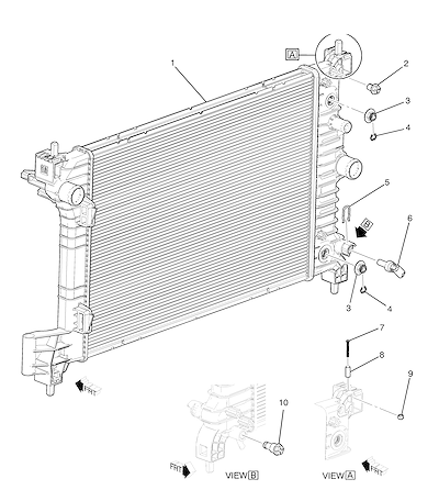 Imagem de Conjunto radiador 1.8W automático (2015) com acessórios de fixação e sensores