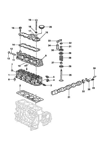 Imagem de Cabeçote do motor 