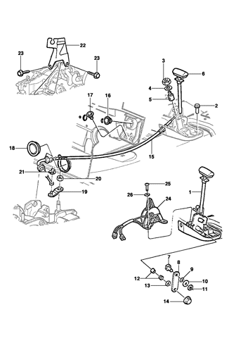 Imagem de Controle seletor da transmissão automática