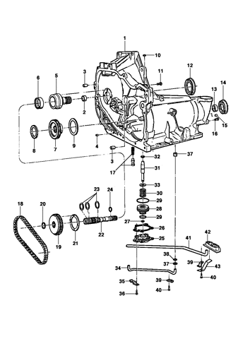 Imagem de Carcaça e componentes da transmissão automática