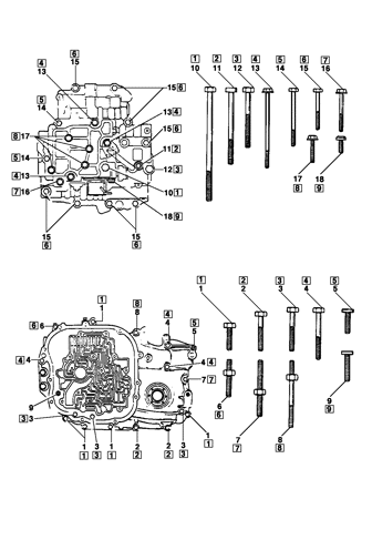 Imagem de Parafusos da carcaça e corpo de válvulas da transmissão automática