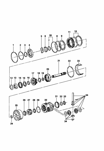 Imagem de Embreagens da baixa e ré da transmissão automática