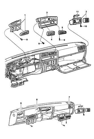 Imagem de Disfusores de ar do painel de instrumentos