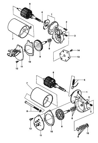 Imagem de Componentes do motor do limpador do pára-brisa