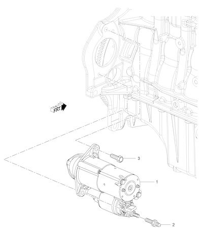Imagem de Suporte do motor de arranque 1.6 (LFJ) com motor de partida e parafusos