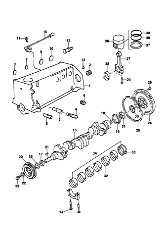 Imagem de Bloco do motor 6 cilindros 3.0l