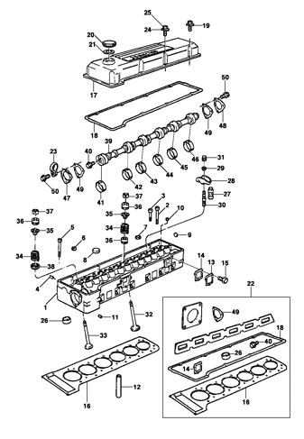 Imagem de Cabeçote do motor 6 cilindros 3.0l